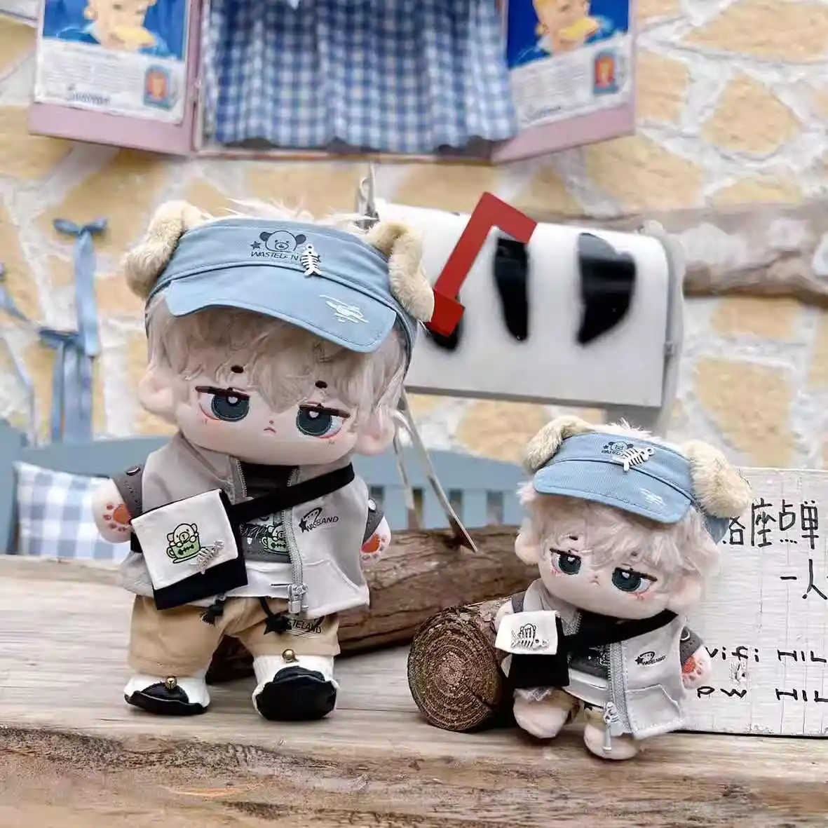 10cm 20cm Doll Clothes Baseball Uniform Hat Waistcoat Bag Costume Suit Stuffed Plush Doll Accessories Anime Toy Kids Gift