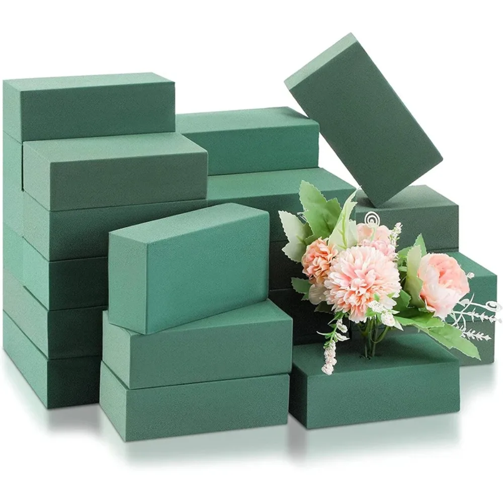 2/4/6pcs Rectangle Floral Foam Blocks Green Fresh-Keeping Floral Foam Brick DIY Flower Arrangement Kit Foam