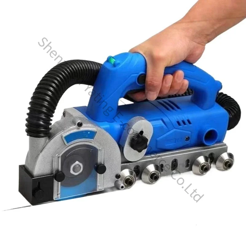 New 220v Electric Seam Cleaning Machine Tile Sewing Construction Tool Self-vacuuming Floor Seam Artifact Slotter