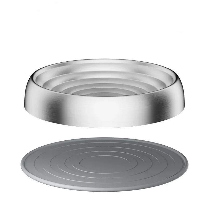 Popular Stainless Steel Cat Bowl Corrugated Bowl Cat Food Bowl Food Bowl Guard Anti-slip Anti-fall Anti-knock Pet Bowl