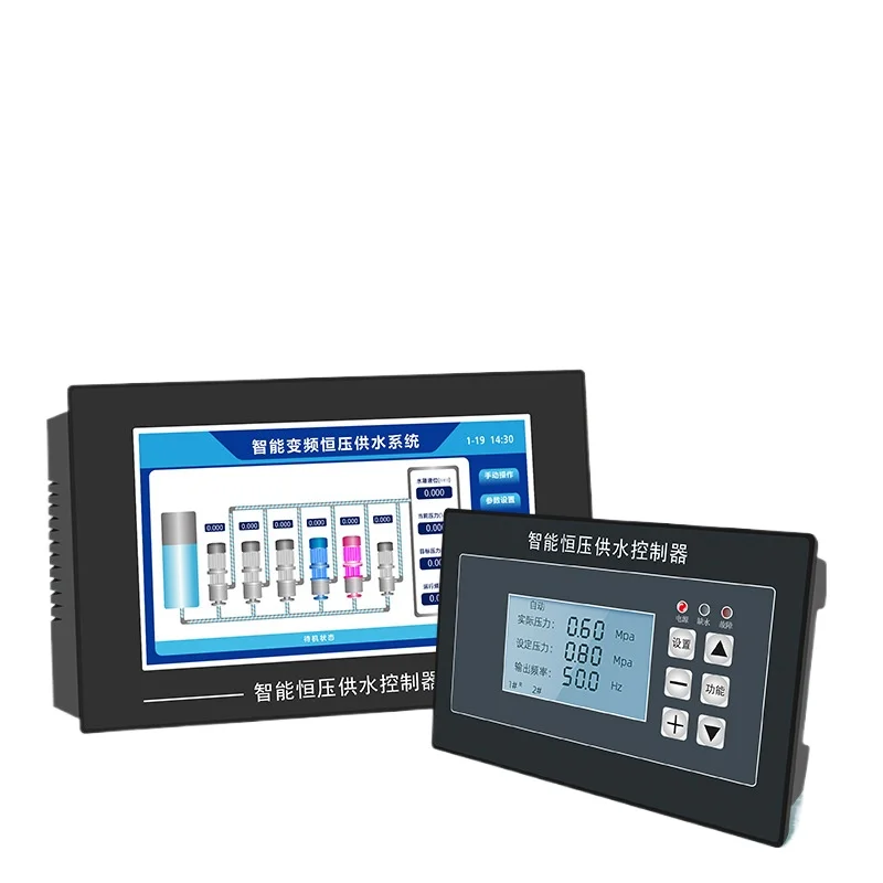 Intelligent constant pressure water supply controller, one-drag-three, timed pump switching, 7-inch touch screen