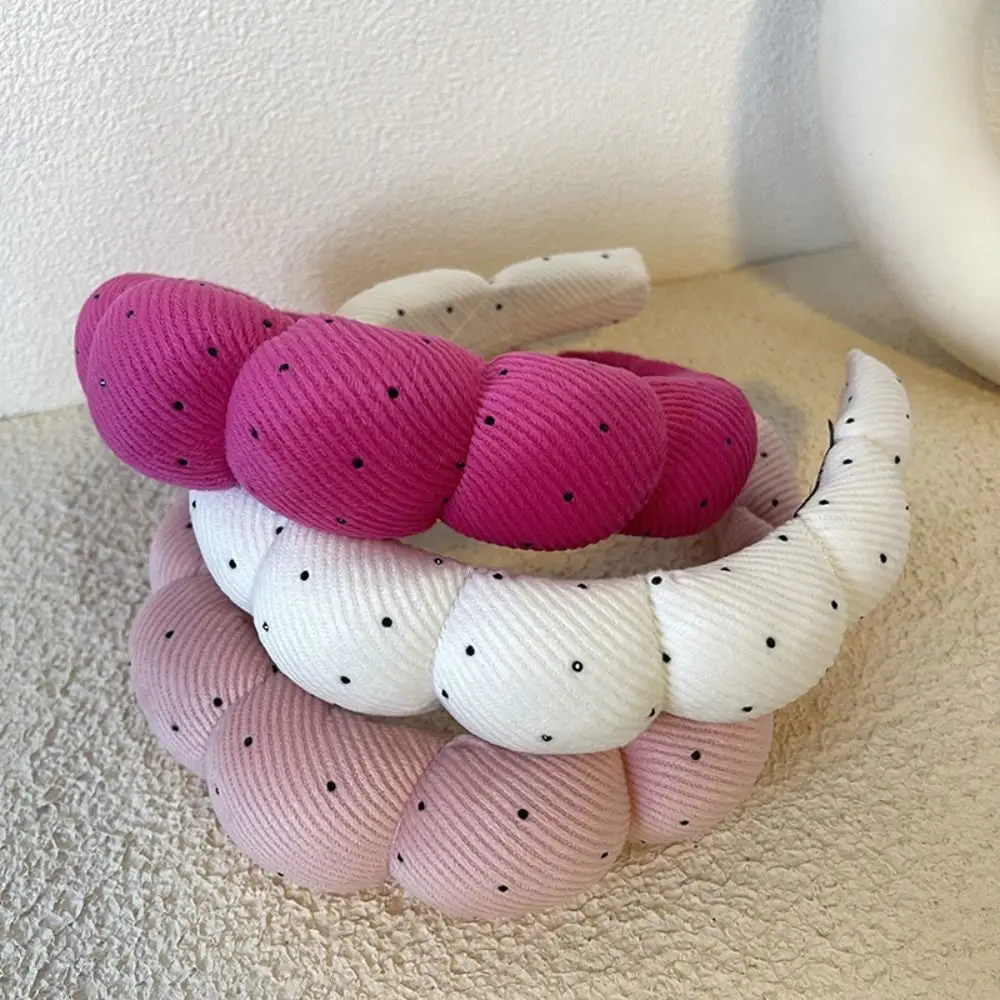Twist Hair Hoop Sponge Headbands Solid Color Hair Accessories Braided Hairbands Headwear Diamond Makeup Headband Girls Ladies