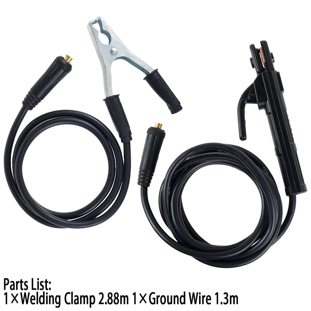 MMA/ARC Groud Welding Earth Cable Clamp Clip 300A Welder Machine Clamps with 2.88/1.3m Cable Welding Rod Clamping Tool