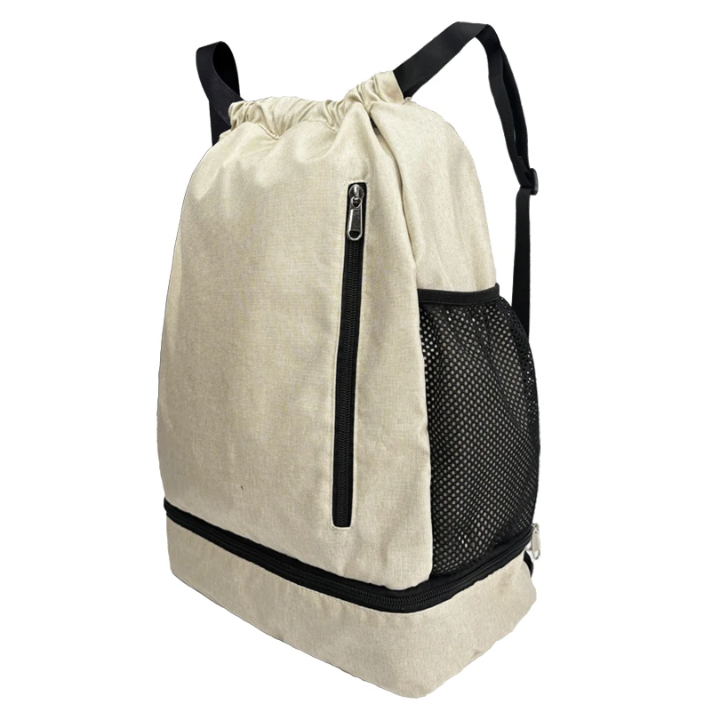 Jusenda Drawstring Sports Backpack Waterproof Gym Bag Basketball Football Badminton Tennis Storage Bag Travel Fitness Bag