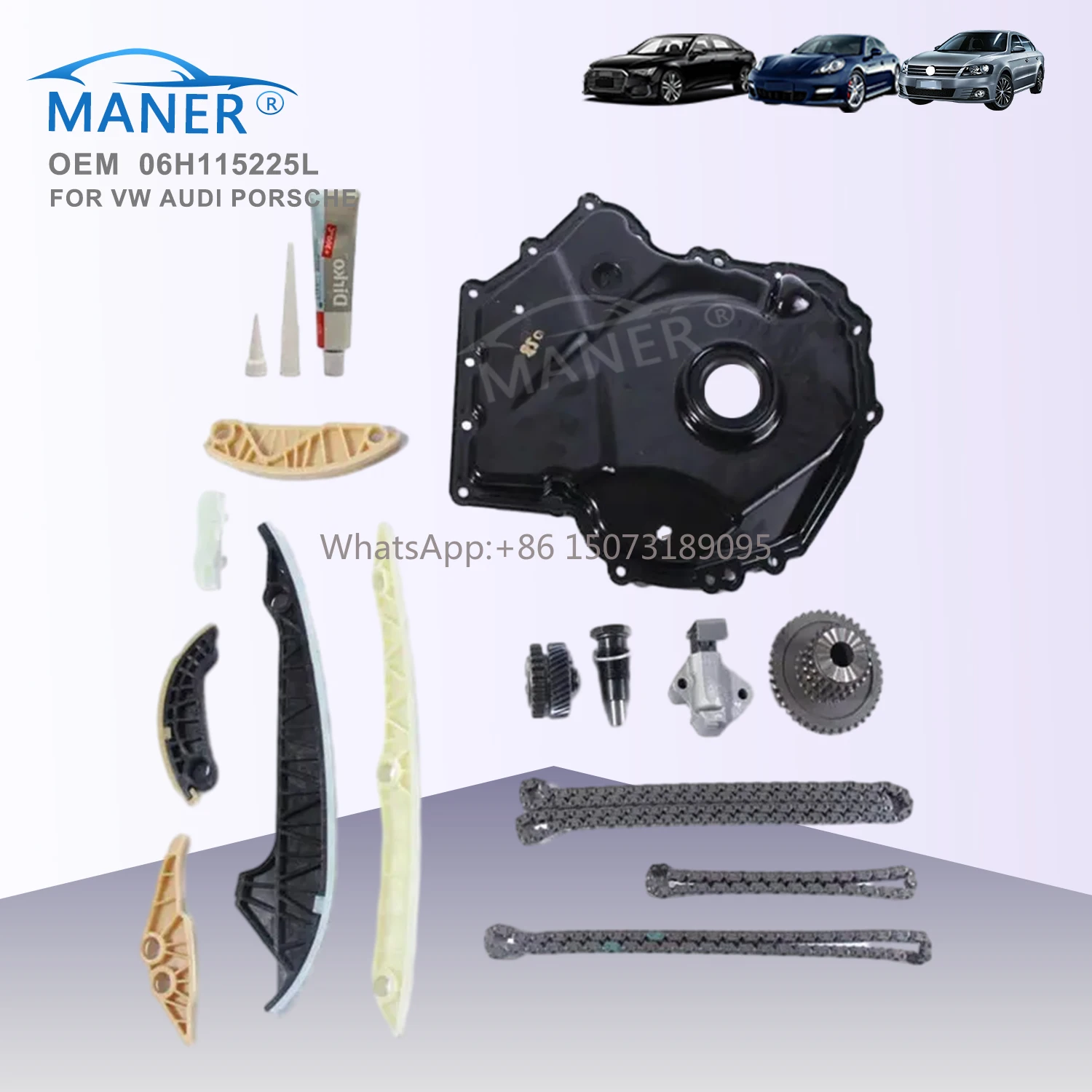 

MANER 06H115225L 06H115225 N Timing Chain Kit Oil Pump Drive for Seat Skoda vw Audi A1A3 A4 A5 A6 A7 A8
