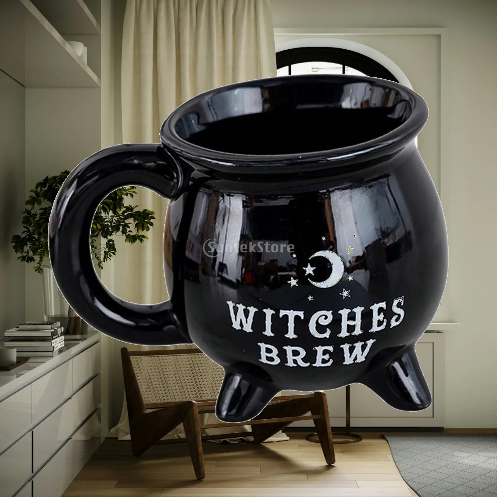 Spooky Coffee Mugs 3D Novelty Gothic Cup Halloween Coffee Mug Ceramic Mug for Women Cereal Halloween Adults Kids