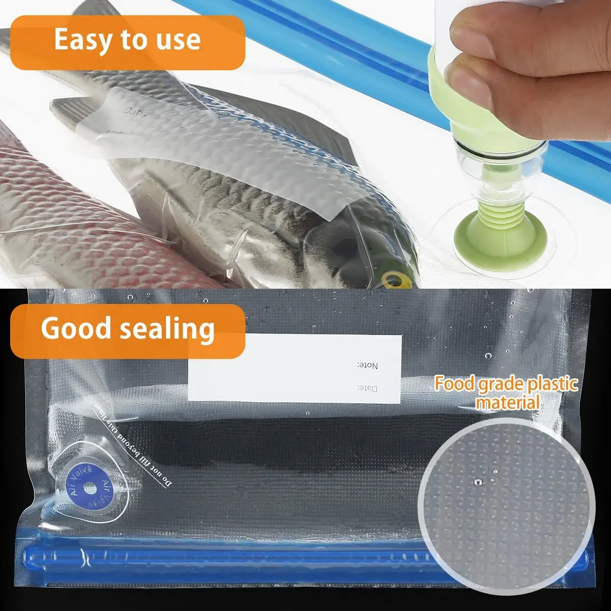 1-20PCS Food Vacuum Freshness Bag Refrigerator Sealing Bag Food Vacuum Freshness Bag Food Compression Bag