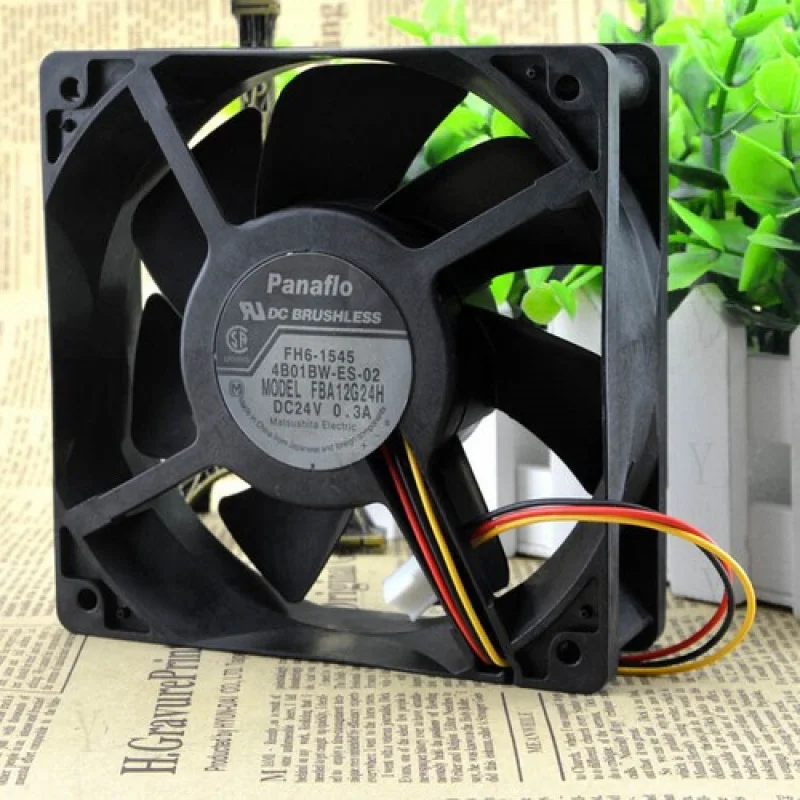 Y+ 1PCS for  Panaflo FBA12G24H 12CM 12038 24V 0.3A cooling fan 3pin