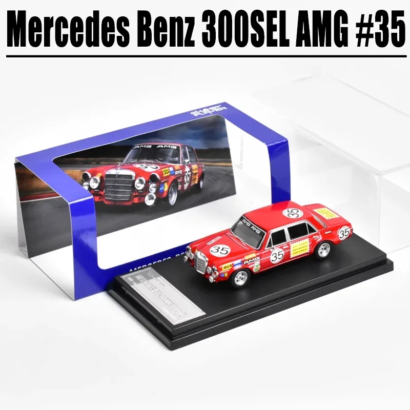 고스트 플레이어 SW 1/64 메르세데스 벤츠 300SEL AMG #35 합금 장난감 모터, 다이캐스트 금속 모델 선물