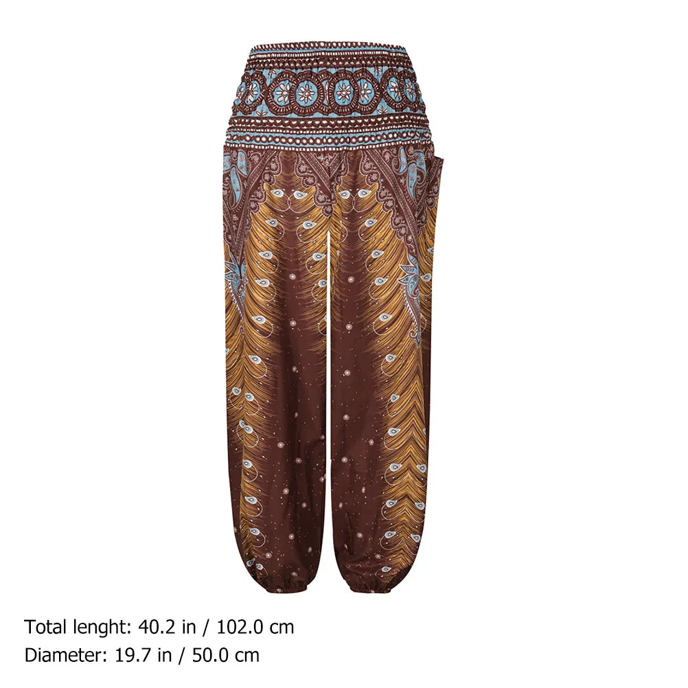 Women Printed Yoga Pants Wide Leg Loose Breathable Lightweight Workout Activewear Trousers