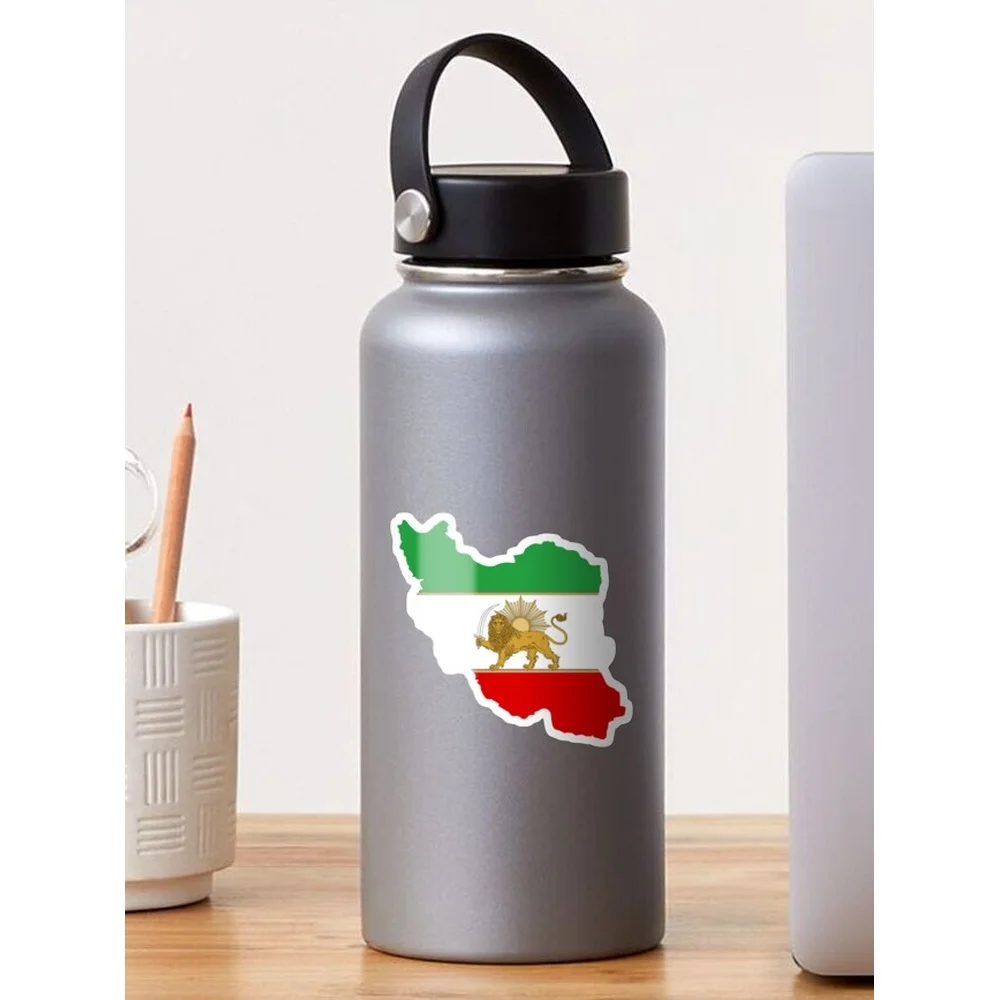 Persian Shir o Khorshid symbol Sticker for Laptop Decor Bedroom Car Cute Cartoon Art Fashionable Public Suitcase