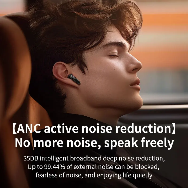 Anc Oordopjes Noise Canceling Hoofdtelefoon Bluetooth Anivia Lx-20 Kleine En Lichtgewicht Led Foll-Color Touchscreen Enc Headsets