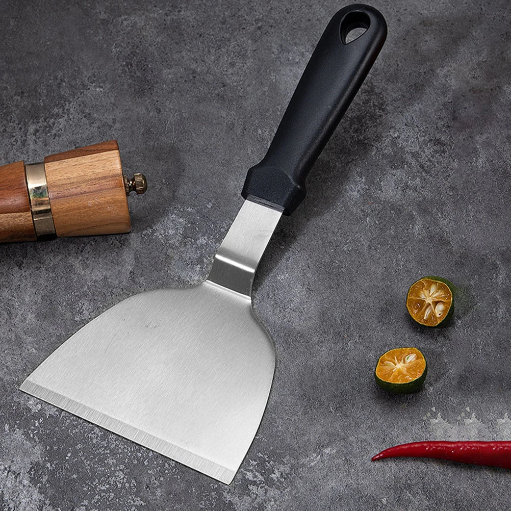 

2 шт., лопаточка для барбекю из нержавеющей стали, профессиональный кухонный инструмент для гриля, стейка, кухонный гаджет, антипригарный, термостойкий