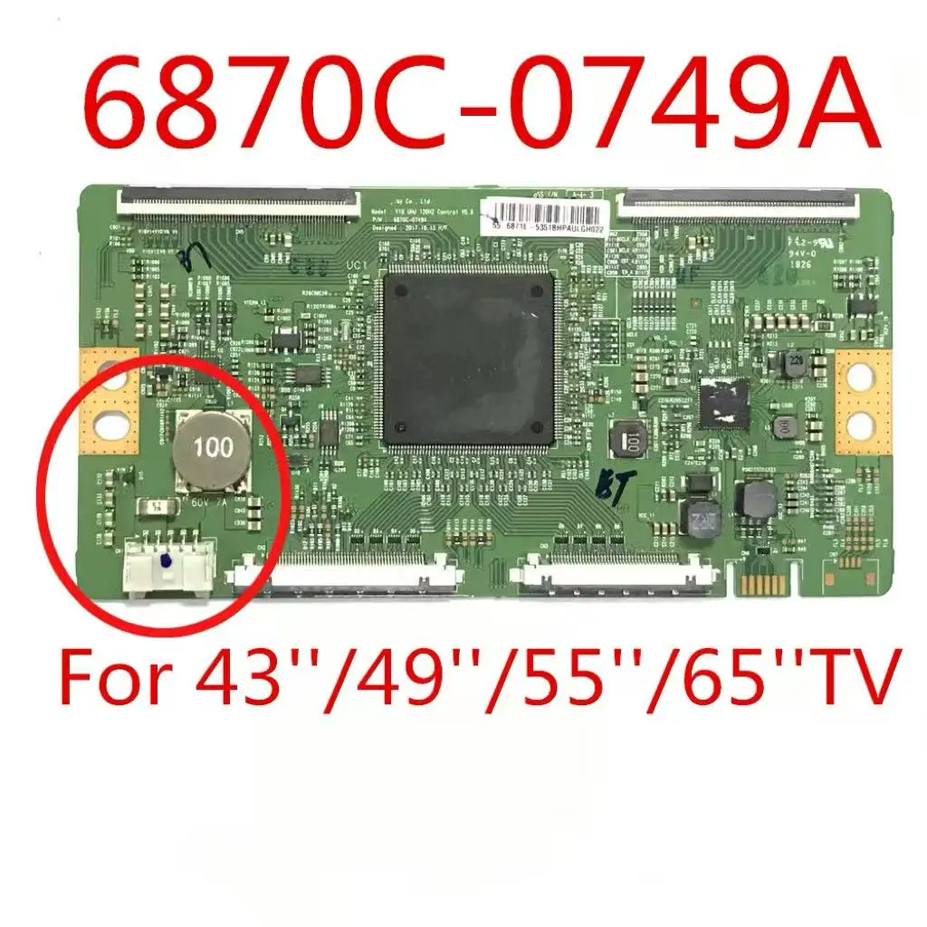 6870c-0749a tcon board für tv LC650EQL-SLA1 120hz 4k logic board tv tcon board original display ausrüstung v18 uhd 6870c 0749a