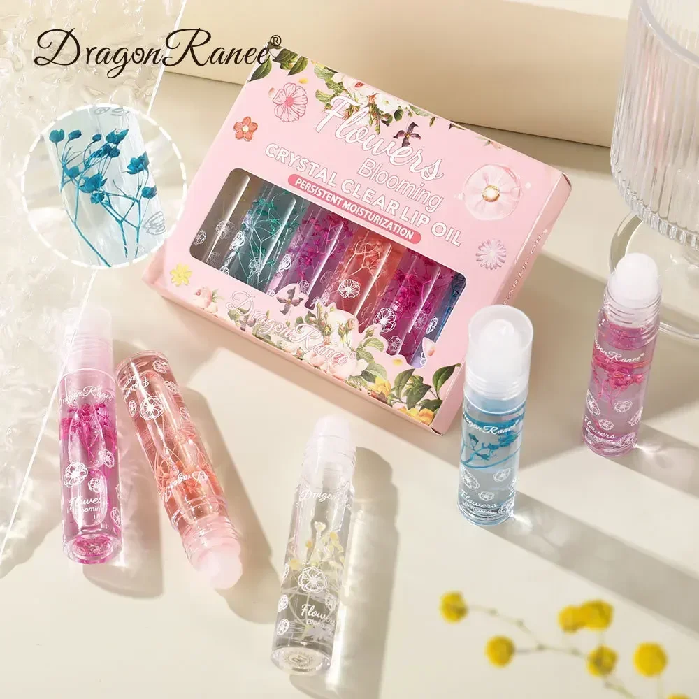 6-teiliges Lippenöl-Set, feuchtigkeitsspendend, Reparatur, Lipgloss, Glanz, wasserdichte Textur, professionelles Mode-Lipgloss-Set, 6,3 ml * 6