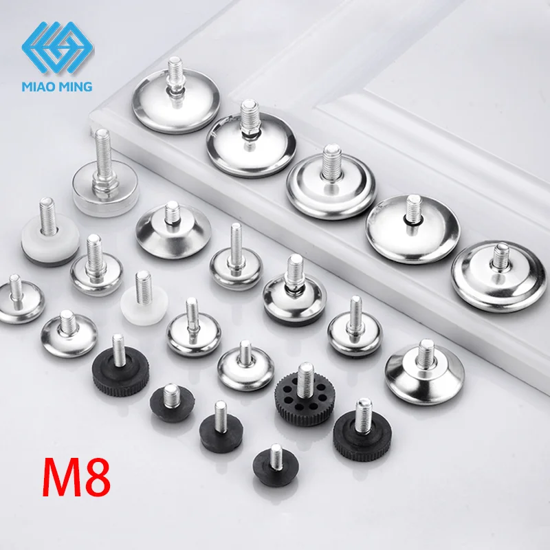 M8 Furniture Table Rubber Sliding Foot Tip Cover Chairs adjustable Leg height Silicone Pad levelling feet Slider Protector