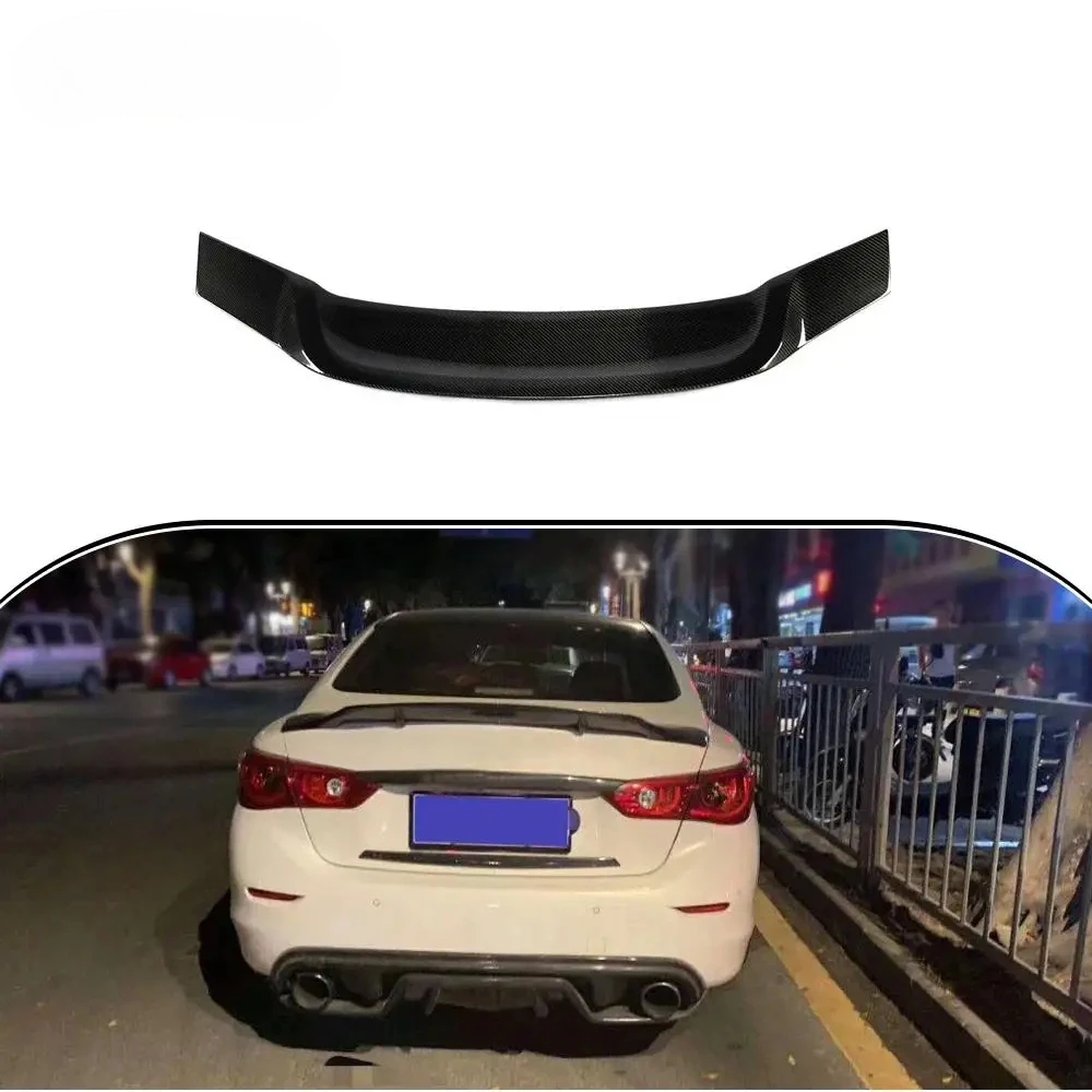 Q50 Carbon Fiber Rear Trunk High Kick Spoiler Wing for Infiniti Q50 Sedan 2014 - 2019