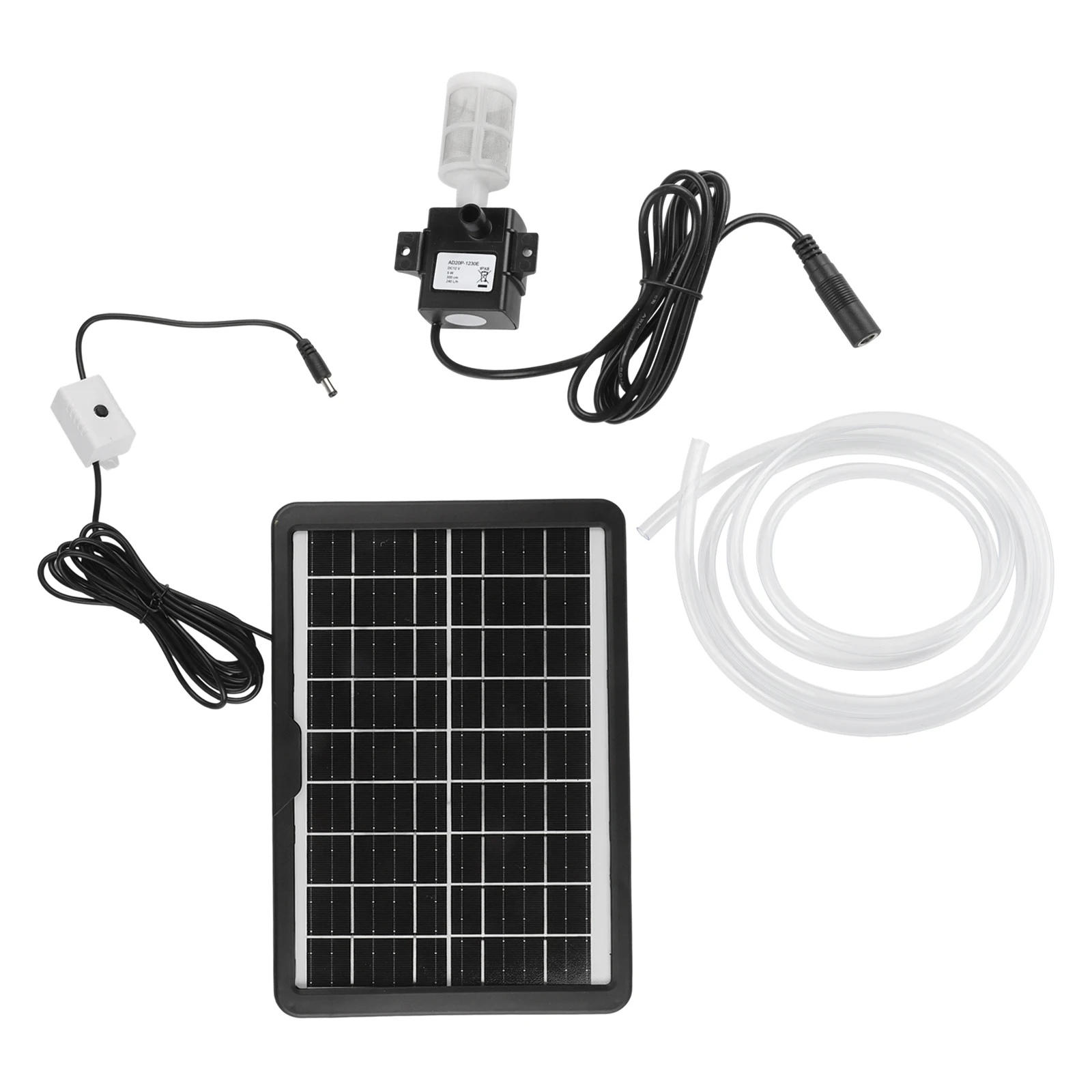 Aquatic Applications 27*18cm Solar Panel Compact Submersible Water Pump Cleaner Pump Aquarium Pump 12V DC Voltage
