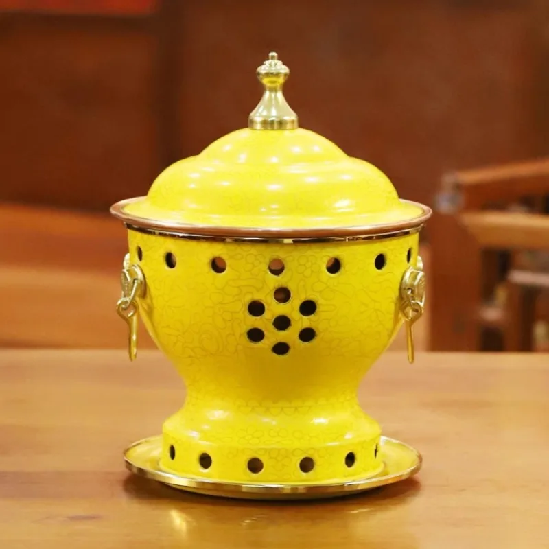 

Cloisonne Enamel Hotpot, Alcohol Furnace Copper Pots, Commercial Kitchen Cookware One Pot Alcohol Pots Small Chafing Dish