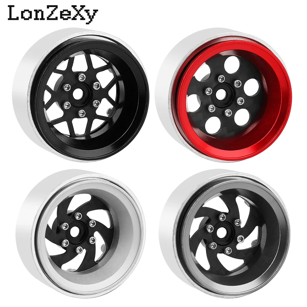 

Aluminium Alloy 1.3" Beadlock Wheel Hub Rims + Light Weight Carbon Fiber Base for 1/24 1/18 SCX24 TRX4m Ascent-18 RC Crawler Car