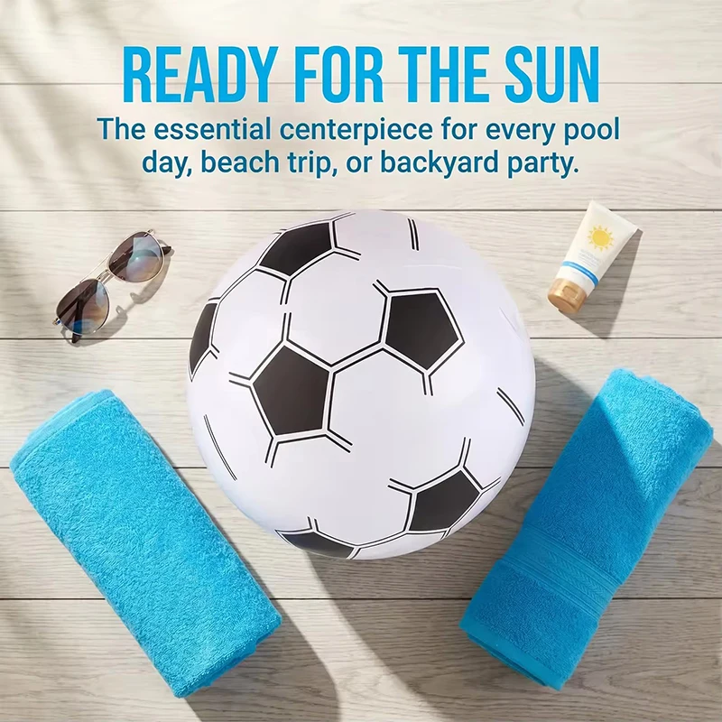 1PC Inflatable Soccer Ball Beach Ball Large Blow Up Football Pool Ball PVC Water Ball Outdoor Summer Party Game