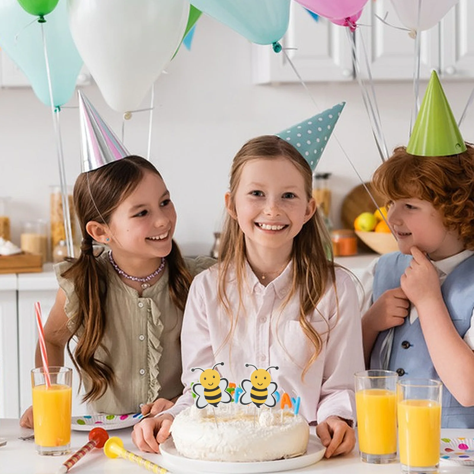 

72Pcs Bee Cupcake Toppers Charming Honeybee Cake Picks for Kids Birthday Party Supplies Decor Bee Cupcake Toppers