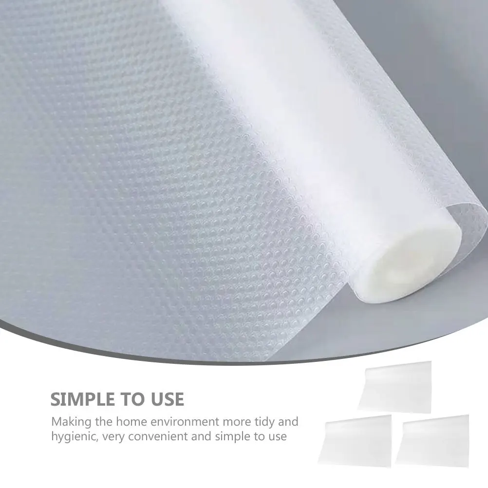 

3 Rolls Multi-Function Eva Cabinet Liner Waterproof Non-Slip Drawer Mat for Kitchen Shelf Liner Moisture-Proof Fridge Pad