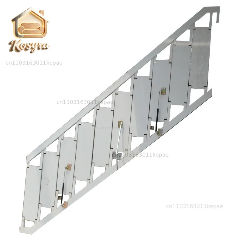 

Home ladder, folding attic duplex step step, storeable retractable side staircase, indoor-outdoor custom staircase