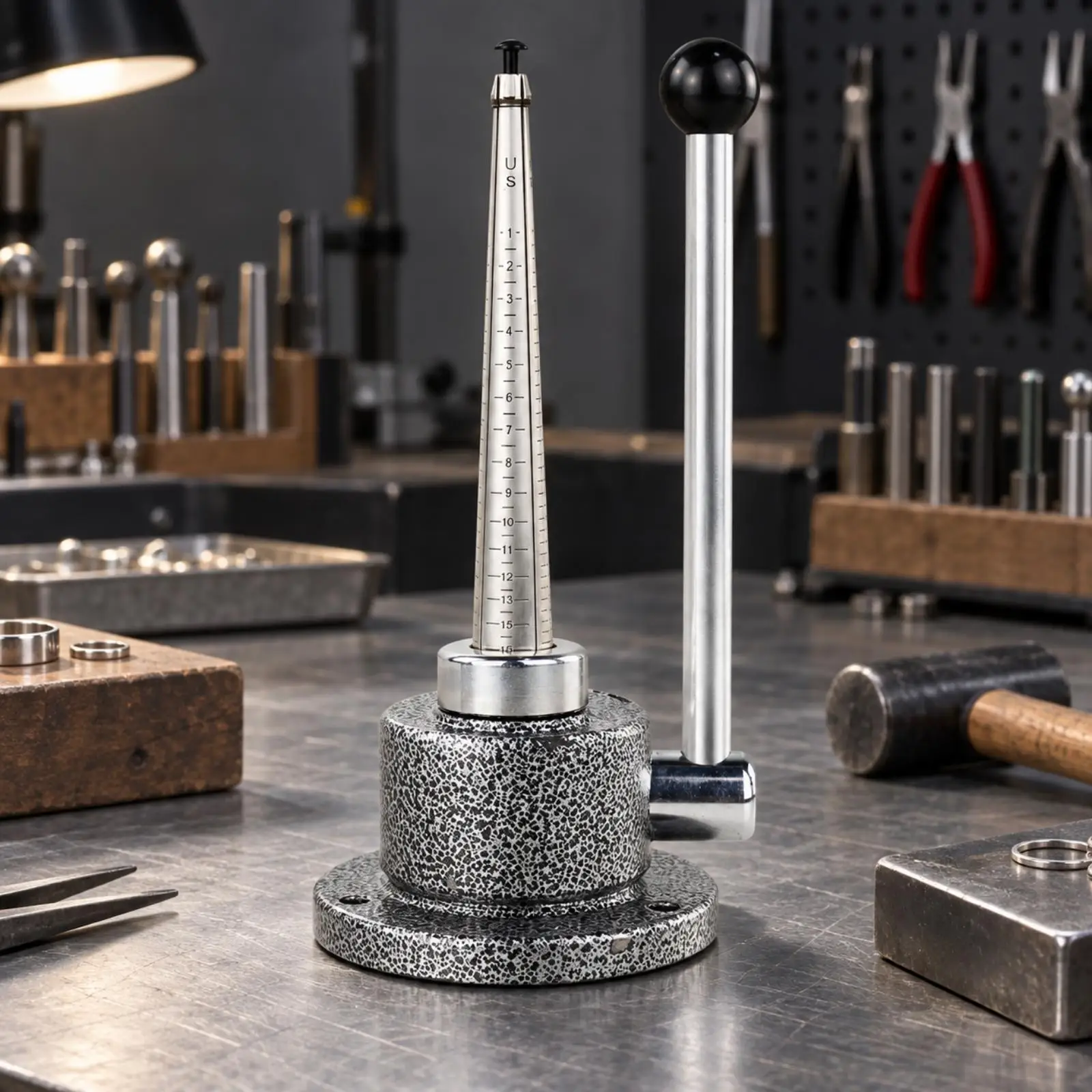 Ring Sizer Measuring Tool Adjuster Metal Jewelry Tool Kit for Professional Jewelry Equipment and Band Sizing Workshop