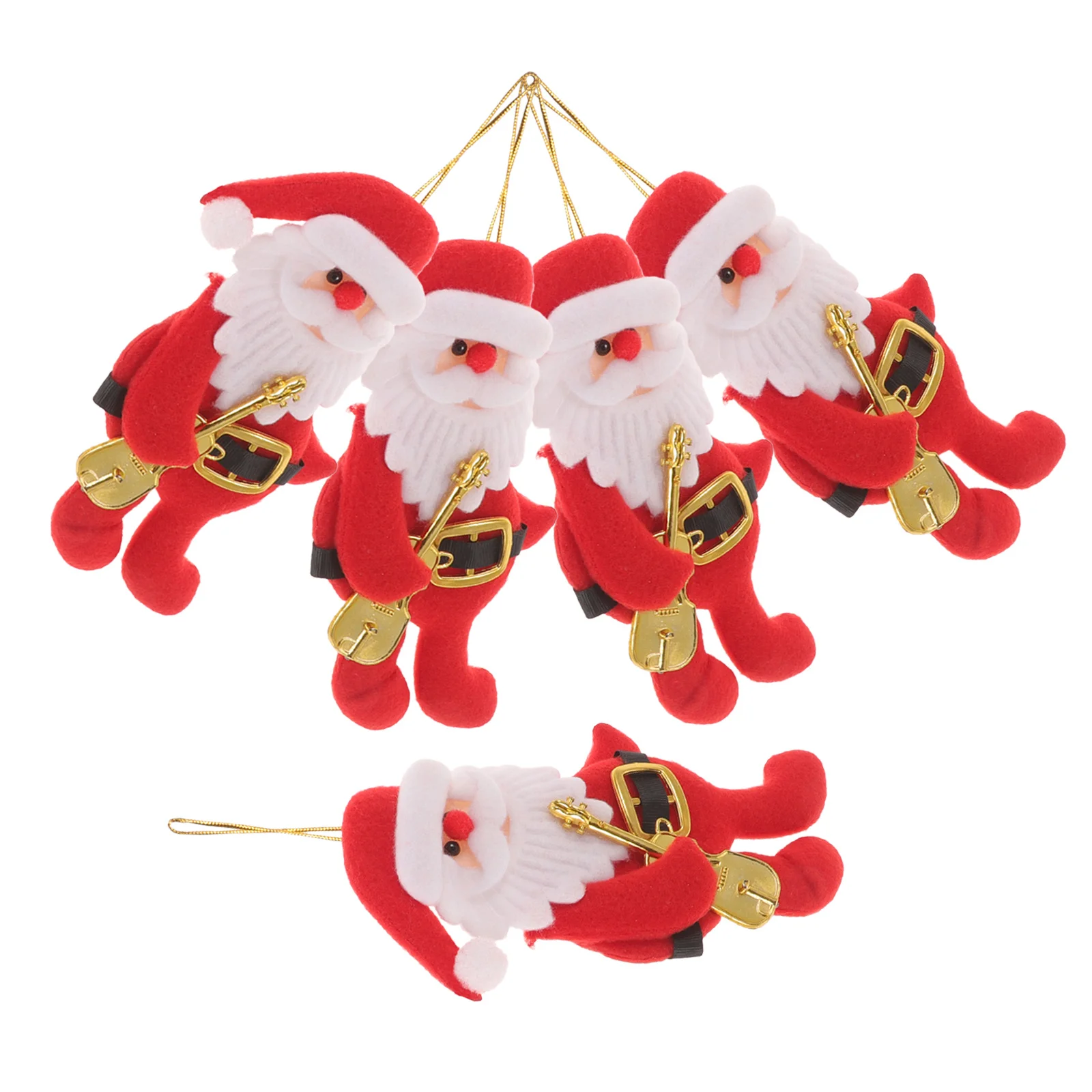 

5Pcs Santa Claus Hanging Pendants Red Christmas Tree Ornaments Xmas Decorations Lovely Xmas Hanging Ornaments