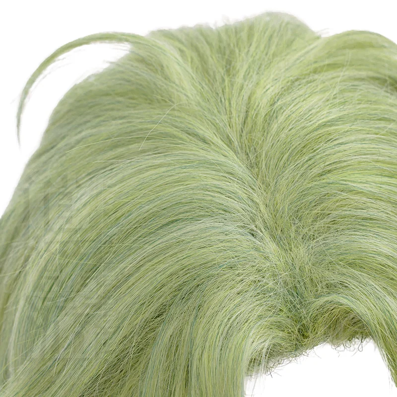 Game Nu Carnival Olivine Peruca Cosplay, Cabelo Verde Curto, Cabelo Sintético Resistente ao Calor, Festa de Halloween, Peruca Anime, Boné, 30cm