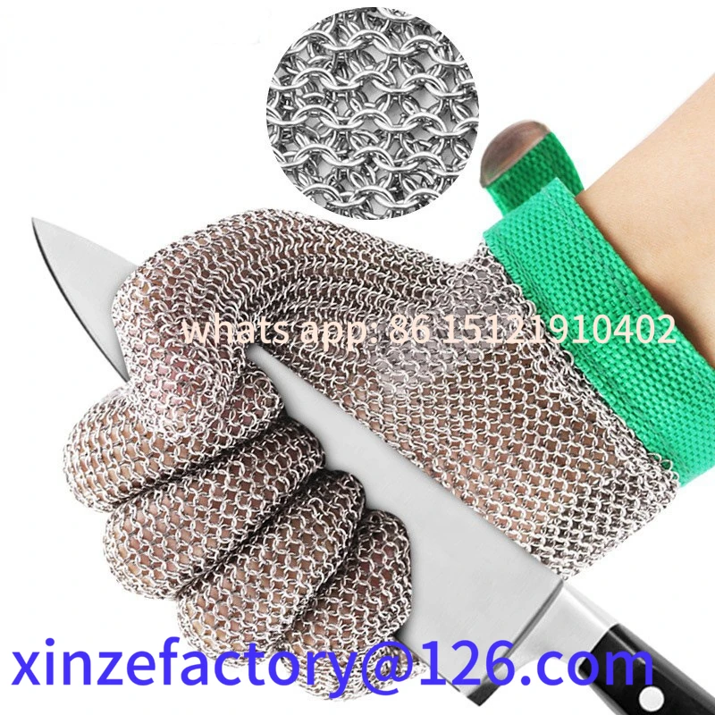 Be suitable for Stainless Steel Ring Mesh Gloves Anti Cut Knife Resistant Chain Mail Hand Protection Kitchen Butcher Glovecustom