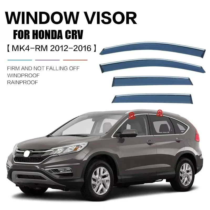 Fit For HONDA CR-V CRV 2002-2024  07-11 12-16 17-21 23 Window visor Air Deflectors Guard Rain Smoke Wind Vent Awnings Shelters