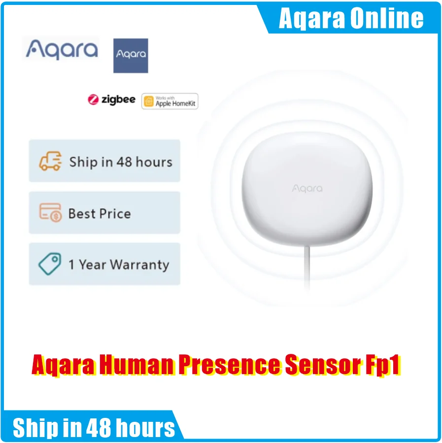 2022 Aqara FP1 Human Presence Sensor Zigbee 3.0 High Precision Detector Smart Home Human body Exist Sensor Support Apple Homekit