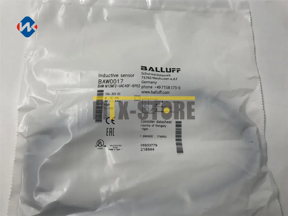 

1PCS Brand new ones BALLUFF BAW M12MF2-UAC40F-BP03 BAW M12MF2-UAC40F-BP03