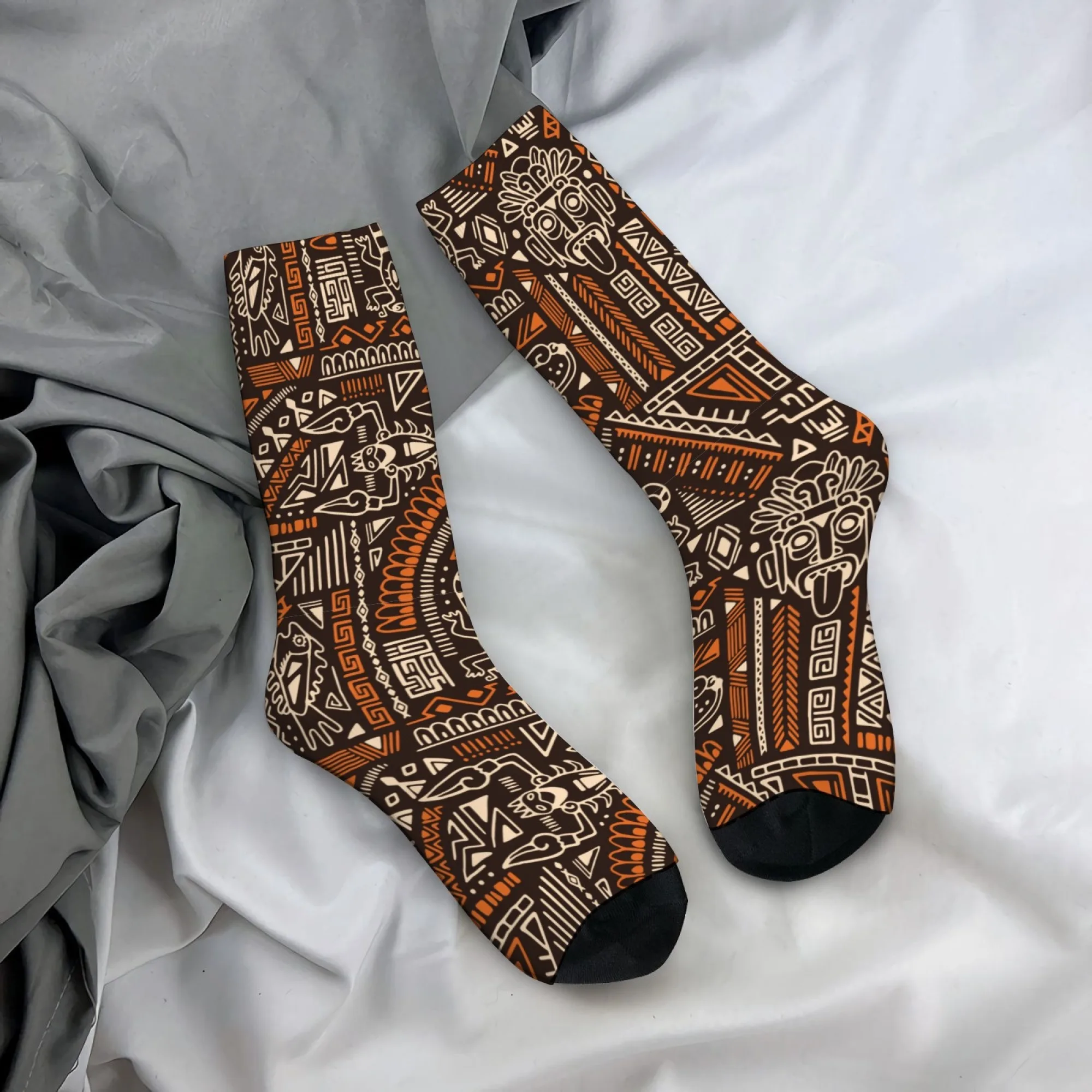 

Aztec-Style Ethnic Totem Socks Retro Fashion Men's Socks Comfortable Breathable Outdoor Travel Casual Fitness Sports Socks Gift