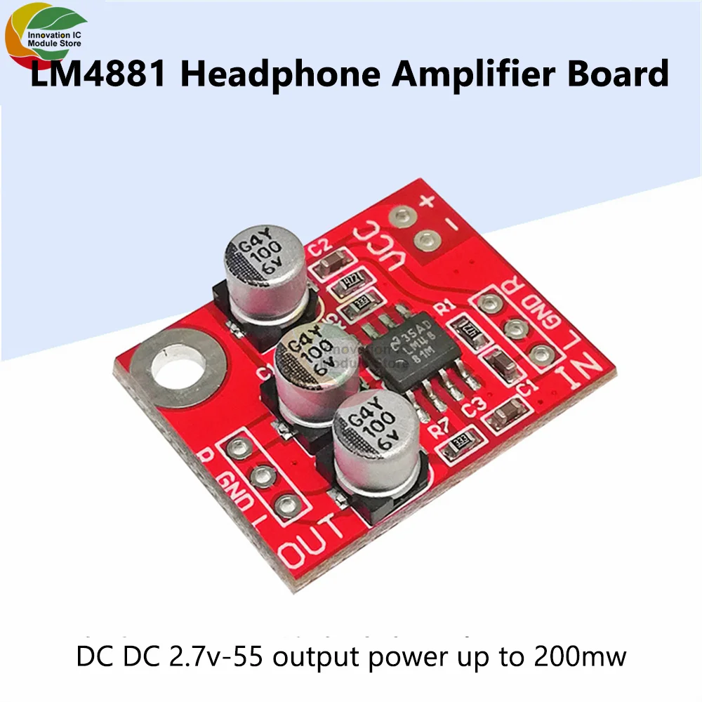 Ziqqucu LM4881 Headphone Amplifier Board The Headphone Amplifier Module Can Be Used as a Power Amplifier Preamplifier Module