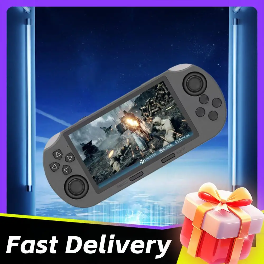 

Портативная игровая консоль с 4,5-дюймовым IPS-экраном, ретро-игровая консоль, портативная видеоигровая консоль для детей и взрослых