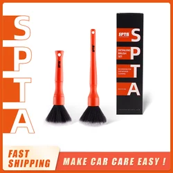 SPTA Ultra-Soft Detailing Brush Set Comfortable Grip and Scratch-Free Cleaning for Exterior, Interior Panels, Emblems, Badges