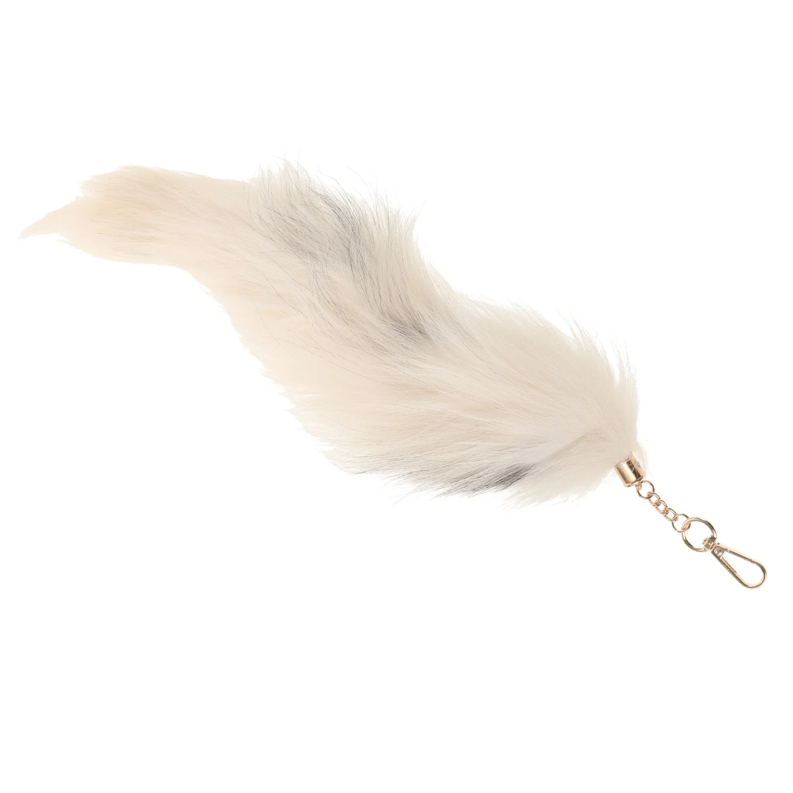 Chaveiro de cauda de animal, pingente de imitação de cauda longa e macia, decoração suspensa para chaves de bolsa, pingente de espelho de carro
