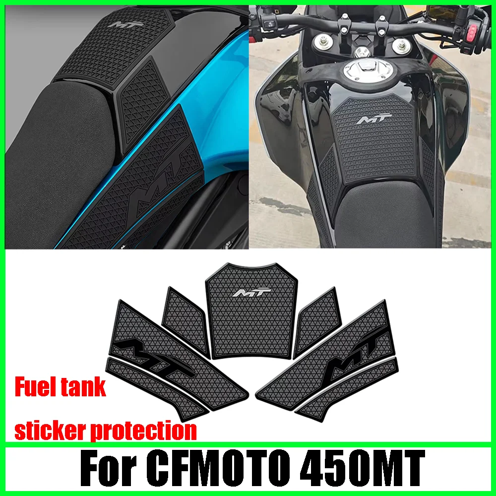 

Аксессуары для мотоциклов CFMOTO 450 MT, резиновые украшения для бензобака и защита, утолщенные наклейки, наборы наклеек на топливный бак