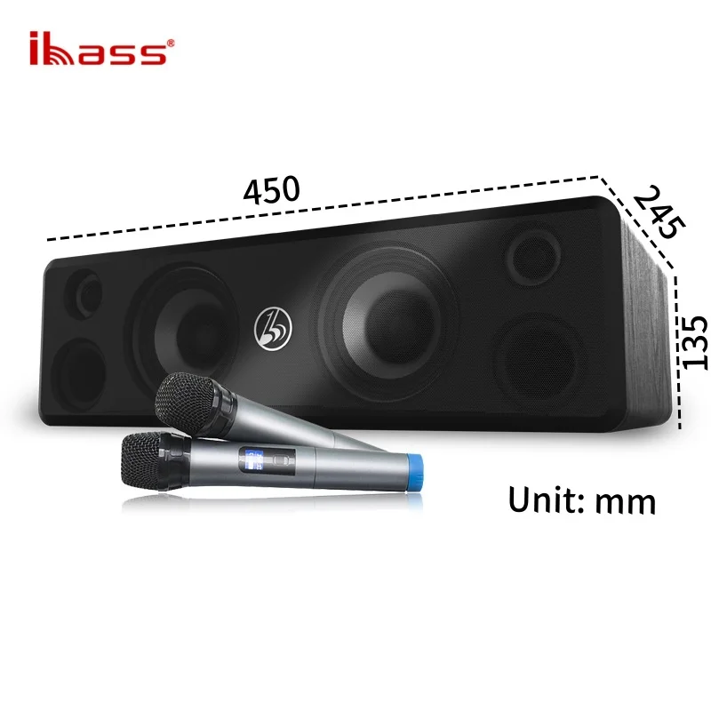 Ibass-Haut-parleur Bluetooth haute puissance, qualité sonore HIFI, système sonore BoomBox, chanson K, cinéma maison, caisson de basses pour public, TV, PC, 110W