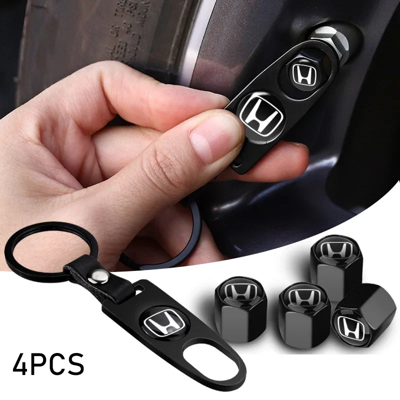 Car wheel cover tire valve cap mouth keychain chain For Honda accord crv dio af18 Civic 7 8 9 10 2020 2019 2018-2001 Car Goods