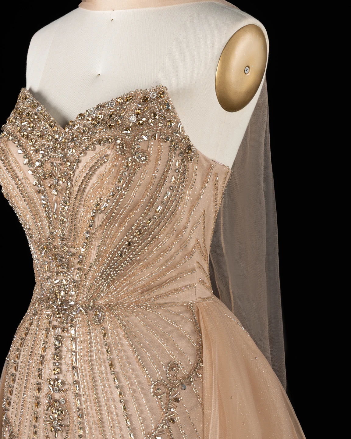 Sharon Said Abendkleid Luxus Meerjungfrau Sweetheart Tüll Perlen Kristalle Dubai Formelles Party-Hochzeitsgast-Kleid SS068 Maßanfertigung – Detail 16