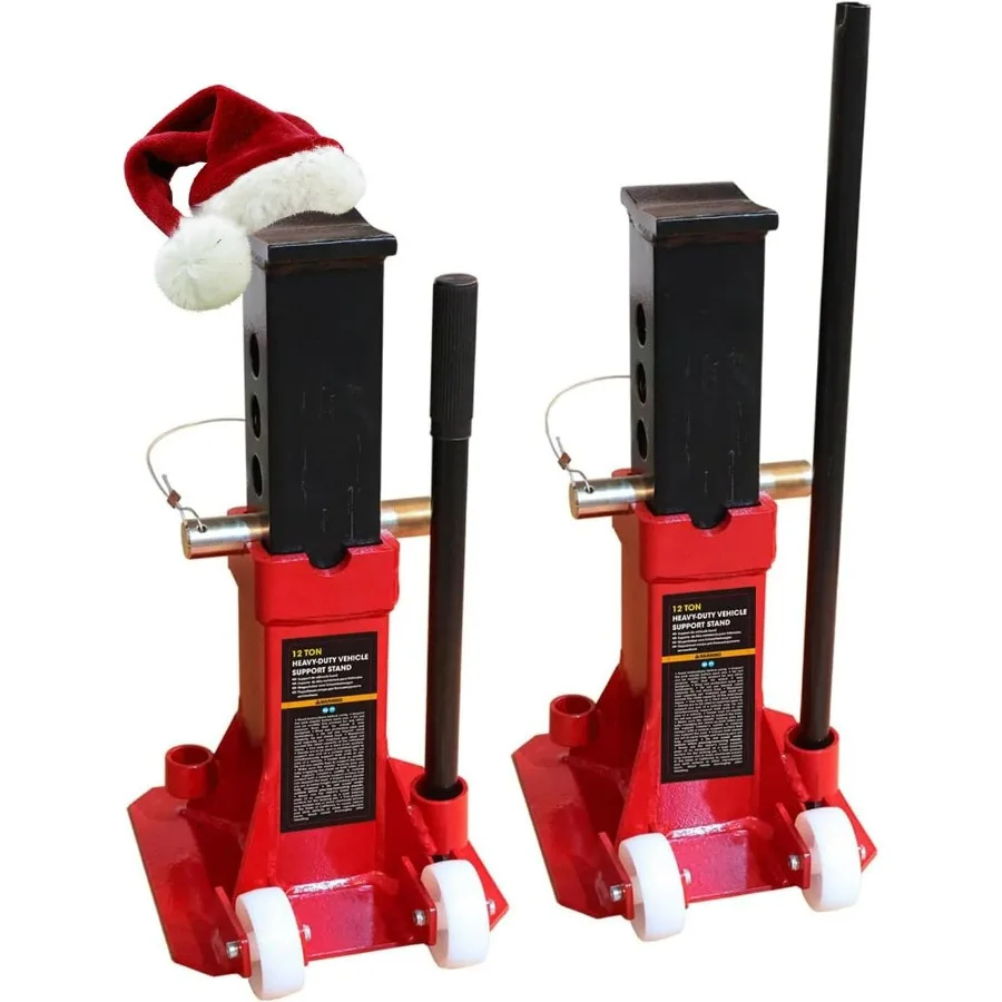 

ATZ120006PB Стойки для домкрата для тяжелых условий эксплуатации: подставка для домкрата с 2 роликами и ручкой, легко портативная автомобильная подставка для автомобилей, внедорожников, грузовиков