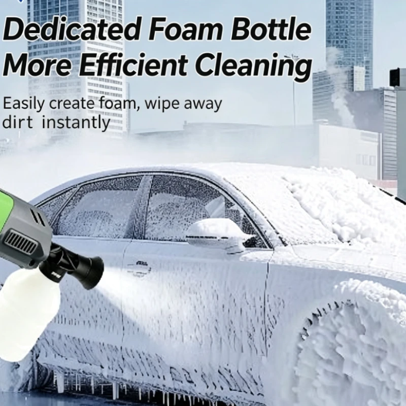 Cordless Electric High Pressure Washer With Lithium Battery And Transparent Nozzle For Car Washing And Garden Cleaning