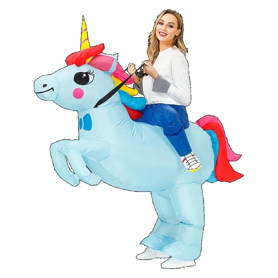 Adults Kids Role Play Cartoon Model Inflatable Costume - Fun and Creative Party Inflatable Pegasus Costume for Halloween Party