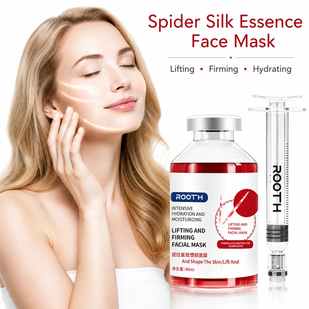 Spider Mask Lifting Face Collagen and Firming Essence Anti Wrinkle Smooth Skin Contour Sculpting Gentle Spa Level Care