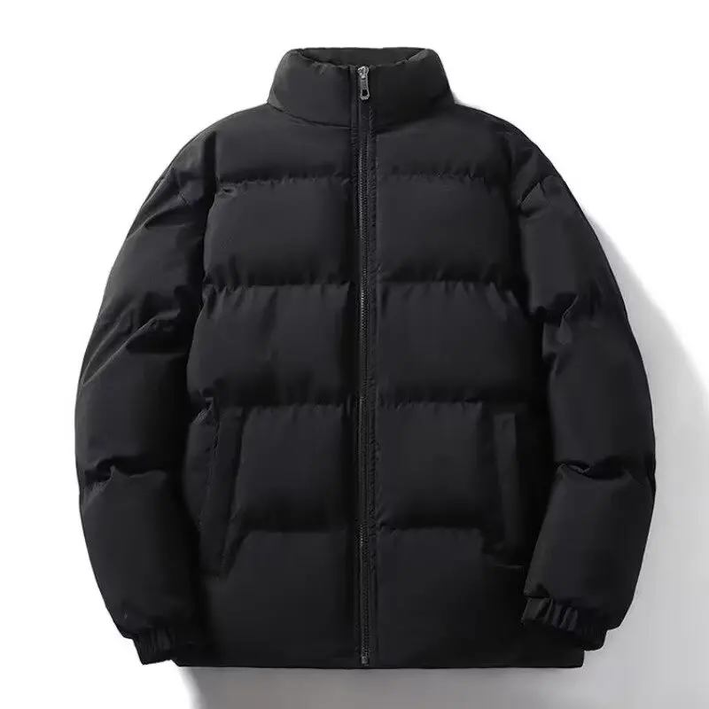 Down Men's Season New Trendy Brand Double-Sided Wear Stand Up Collar Thick Warm Plus Size Cotton Jacket