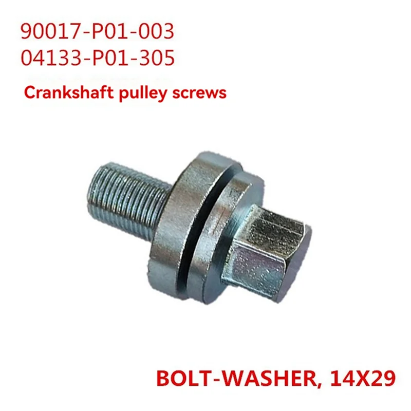 

2X 90017-P01-003 04133-P01-305 For Honda Civic Crankshaft Pulley Bolt